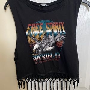 ‘Free Spirit’ cropped sleeveless Top
